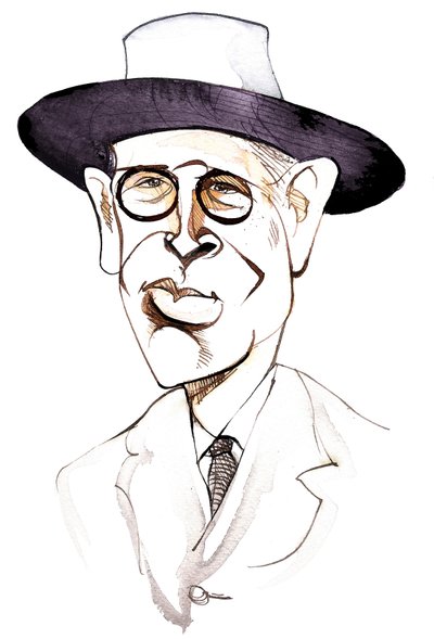 William Butler Yeats Irish poet and playwright; caricature by Neale Osborne